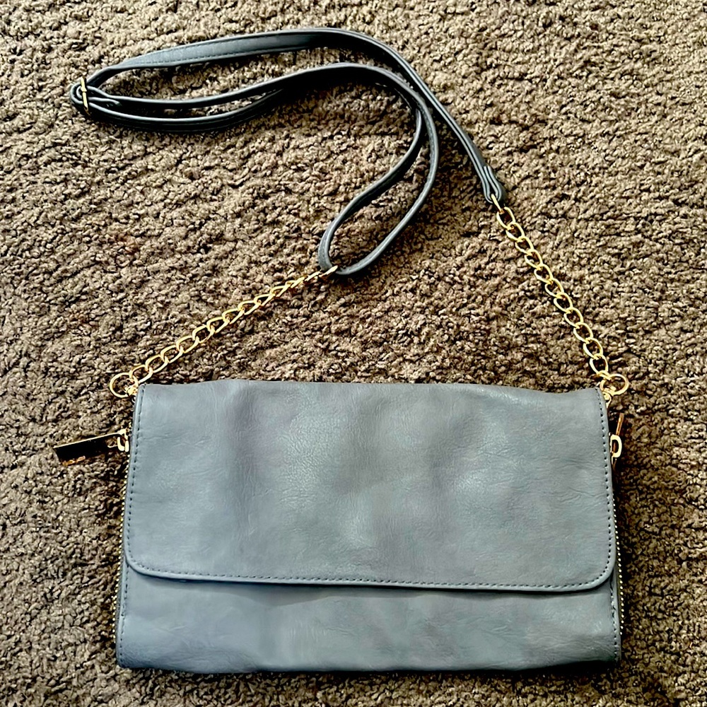 Gray Clutch Shoulder/crossbody bag